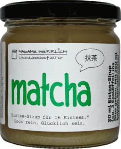 Madame Herrlich. Sirupsorten. Matcha Eistee.